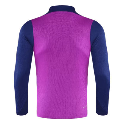 Kids Barcelona 1/4 Zip Training Kit (Jacket + Pants) 2025/26 - Purple Top Koszulki Pilka Sklep