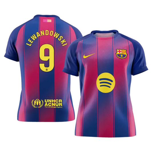 Koszulka domowa Lewandowskiego Barcelony nr 9 na sezon 2025/26 – UCL