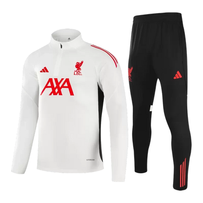 Liverpool 1/4 Zip Training Jacket Kit (Jacket+Pants) 2025/26 - White Top Koszulki Pilka Sklep