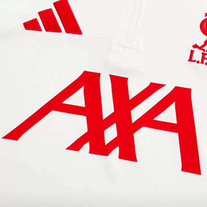 Kids Liverpool 1/4 Zip Training Jacket Kit (Jacket+Pants) 2025/26 - White Top Koszulki Pilka Sklep