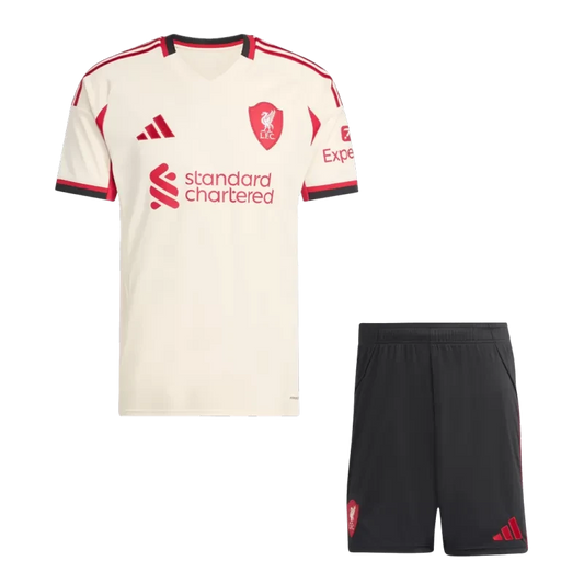 Liverpool Away Soccer Jersey Kit (Jersey+Shorts) 2025/26 Top Koszulki Pilka Sklep