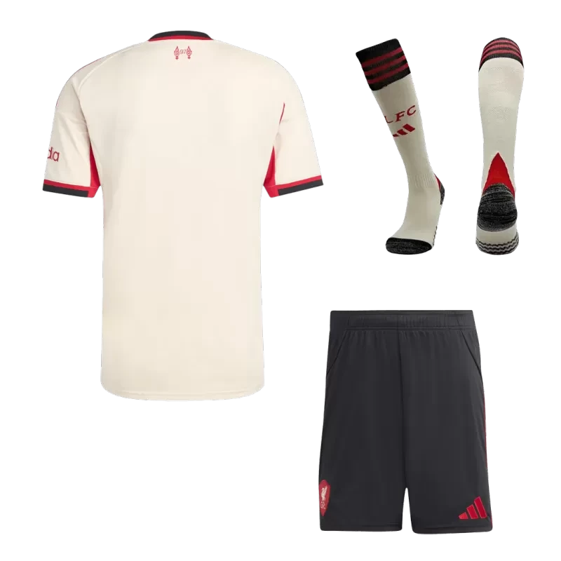 Liverpool Away Soccer Jersey Kit (Jersey+Shorts+Socks) 2025/26 Top Koszulki Pilka Sklep