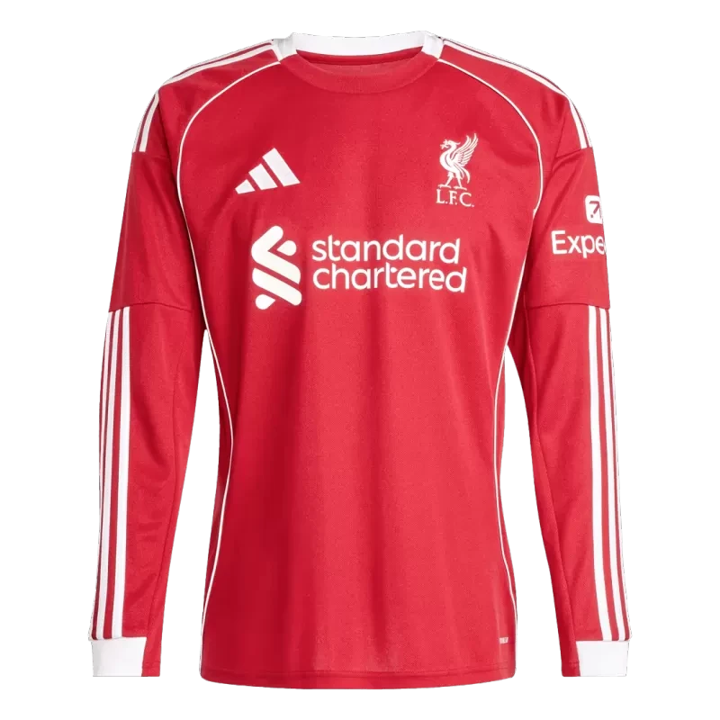 Liverpool Home Long Sleeve Soccer Jersey 2025/26 Top Koszulki Pilka Sklep