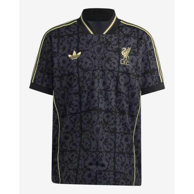 Liverpool LFSTLR Tee Black & Gold Soccer Jersey 2025/26 Top Koszulki Pilka Sklep