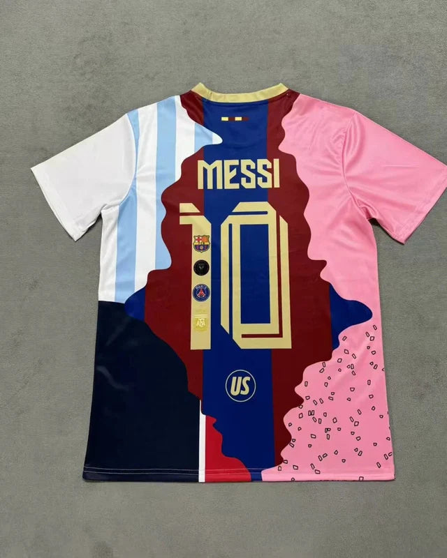Koszulka MESSI #10 All Team Tribute Jersey - Limitowana edycja koszulki kibica (Barcelona, Paris Saint-Germain (PSG), Inter Miami i reprezentacja Argentyny.) 2025/26 Top Koszulki Pilka Sklep
