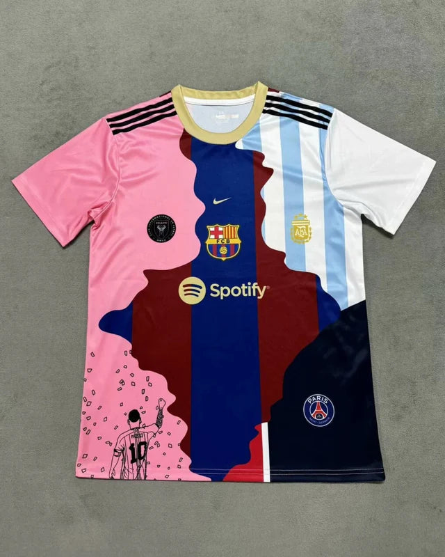 Koszulka MESSI #10 All Team Tribute Jersey - Limitowana edycja koszulki kibica (Barcelona, Paris Saint-Germain (PSG), Inter Miami i reprezentacja Argentyny.) 2025/26 Top Koszulki Pilka Sklep