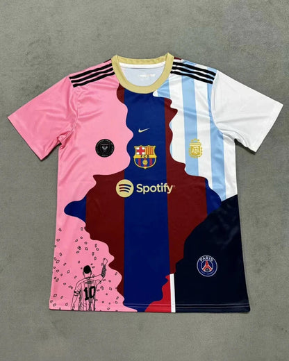 Koszulka MESSI #10 All Team Tribute Jersey - Limitowana edycja koszulki kibica (Barcelona, Paris Saint-Germain (PSG), Inter Miami i reprezentacja Argentyny.) 2025/26 Top Koszulki Pilka Sklep