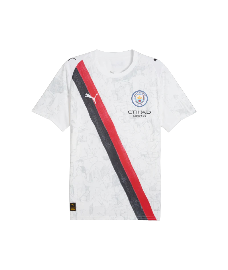 Koszulka piłkarska Manchester City KidSuper męska - biała/czarna Top Koszulki Pilka Sklep