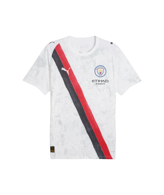 Koszulka piłkarska Manchester City KidSuper męska - biała/czarna Top Koszulki Pilka Sklep
