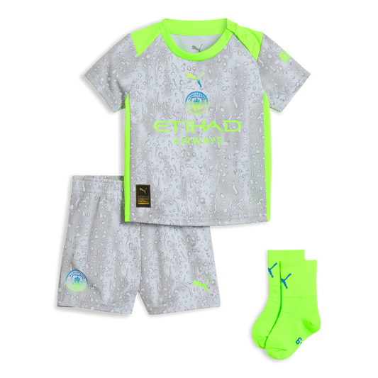 Kid's Manchester City Third Away Soccer Jersey Kit(Jersey+Shorts+Socks) 2025/26 Top Koszulki Pilka Sklep
