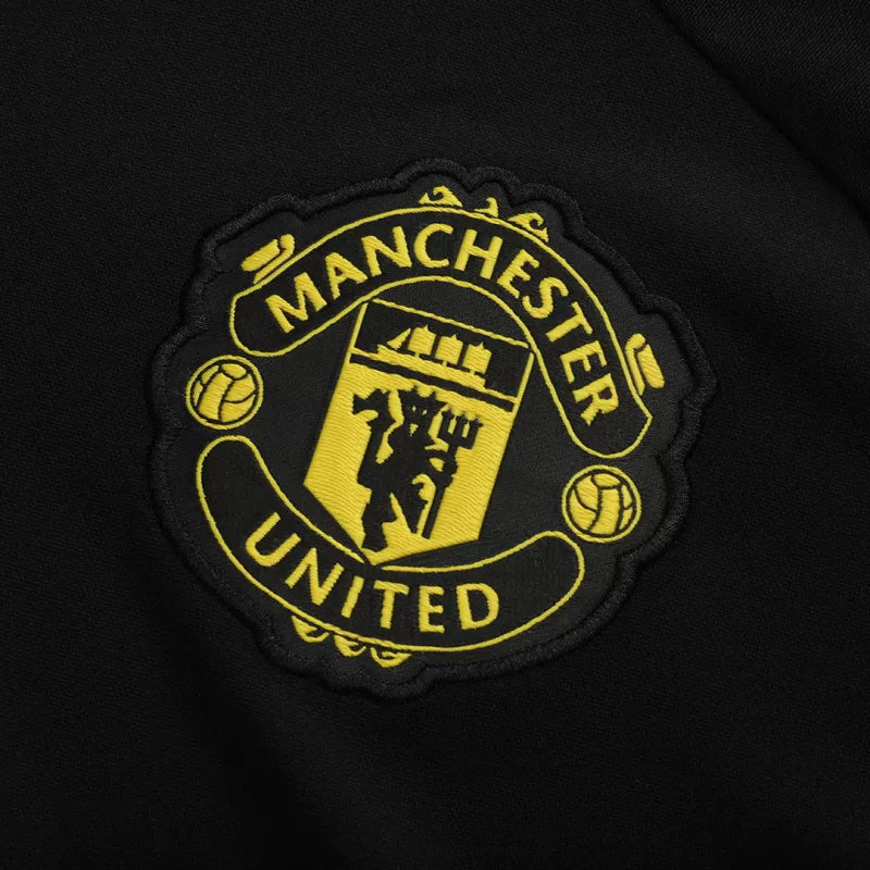 Manchester United 1/4 Zip Training Kit (Jacket+Pants) 2025/26 - Black Top Koszulki Pilka Sklep