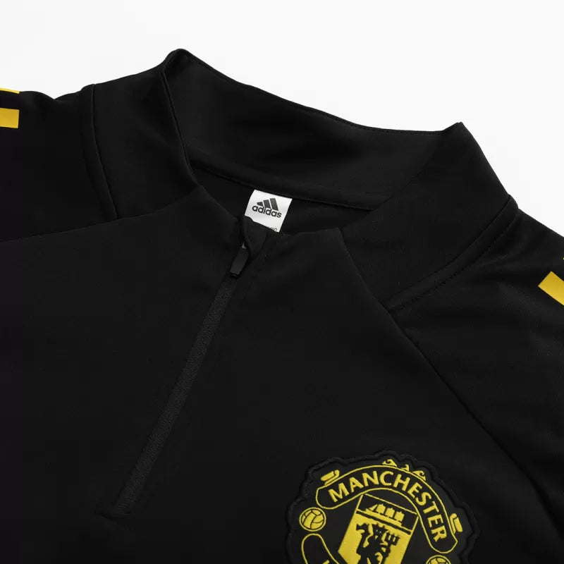 Manchester United 1/4 Zip Training Kit (Jacket+Pants) 2025/26 - Black Top Koszulki Pilka Sklep