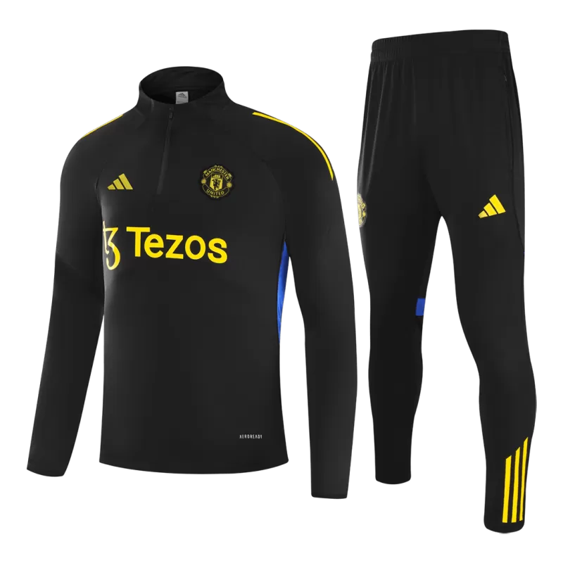Manchester United 1/4 Zip Training Kit (Jacket+Pants) 2025/26 - Black Top Koszulki Pilka Sklep