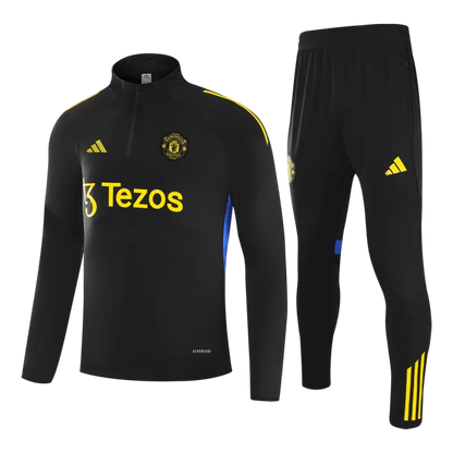 Manchester United 1/4 Zip Training Kit (Jacket+Pants) 2025/26 - Black Top Koszulki Pilka Sklep