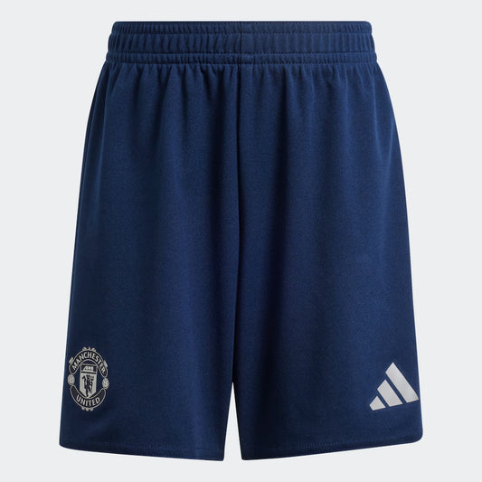 Dziecięcy zestaw wyjazdowy Manchester United spodenki 2024/25