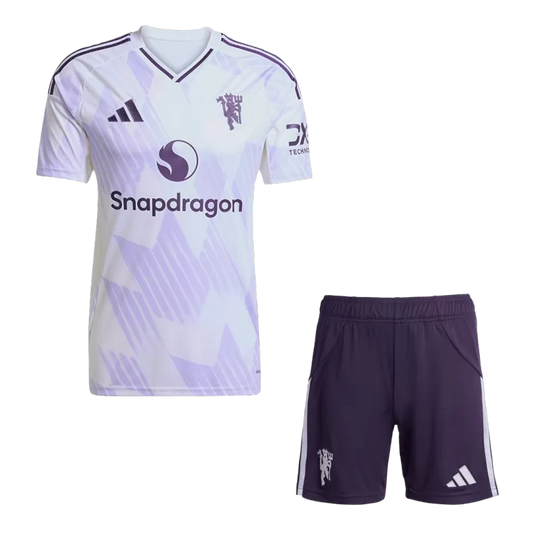 Manchester United Away Soccer Jersey Kit(Jersey+Shorts) 2025/26 Top Koszulki Pilka Sklep