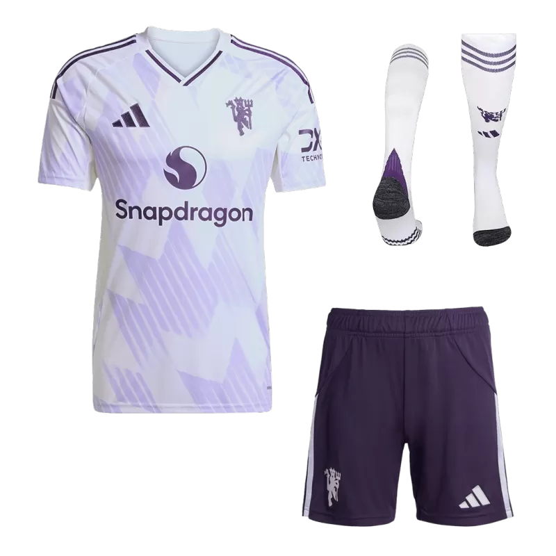 Manchester United Away Soccer Jersey Kit(Jersey+Shorts+Socks) 2025/26 Top Koszulki Pilka Sklep