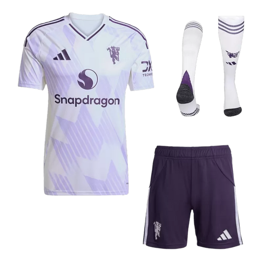 Manchester United Away Soccer Jersey Kit(Jersey+Shorts+Socks) 2025/26 Top Koszulki Pilka Sklep