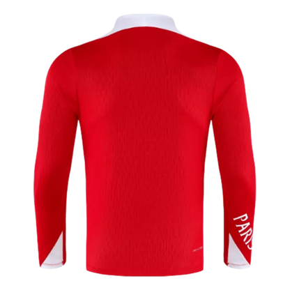PSG 1/4 Zip Training Kit (Jacket+Pants) 2025/26 - Red Top Koszulki Pilka Sklep