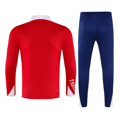 PSG 1/4 Zip Training Kit (Jacket+Pants) 2025/26 - Red Top Koszulki Pilka Sklep