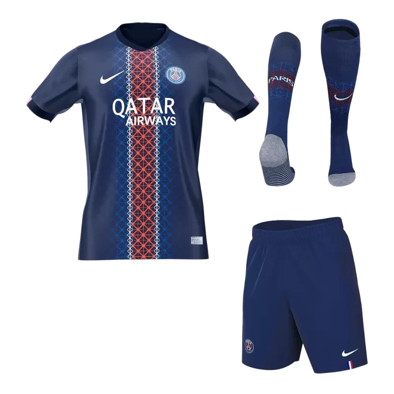 PSG Home Soccer Jersey Kit (Jersey+Shorts+Socks) 2025/26 Top Koszulki Pilka Sklep