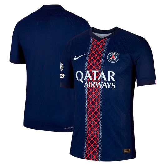 Koszulka meczowa PSG Player Verison Home Match Shirt 2025-26 z odznaką Ligi Mistrzów i 10. rocznicy Fundacji UEFA Top Koszulki Pilka Sklep