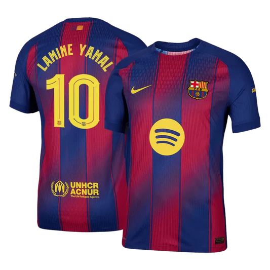 Player Version Barcelona LAMINE YAMAL #10 Home 2025/26 Soccer Jersey -  UCL - Slim Fit
