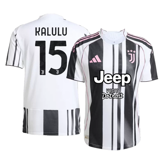 Player Version KALULU #15 Juventus Home Soccer Jersey 2025/26 Top Koszulki Pilka Sklep