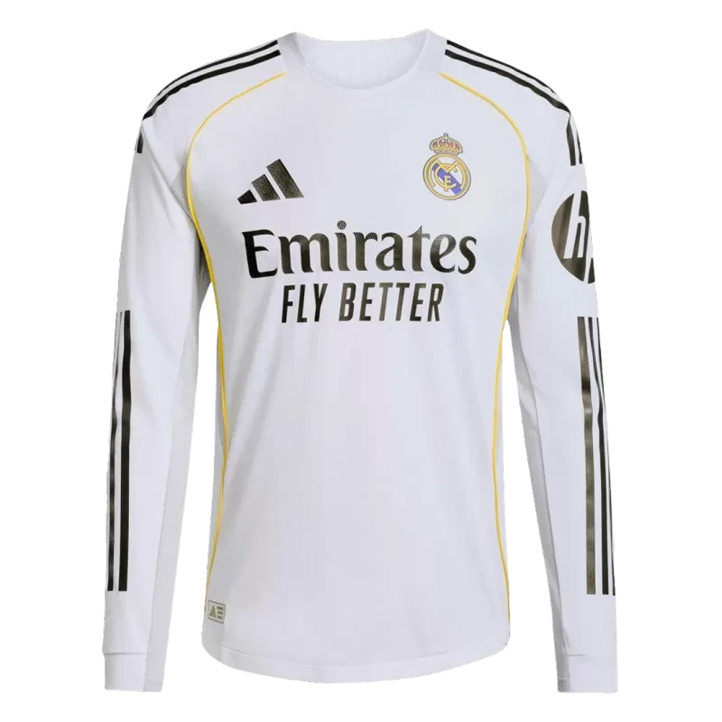 Player Version Real Madrid Home Long Sleeve Soccer Jersey 2025/26 Top Koszulki Pilka Sklep