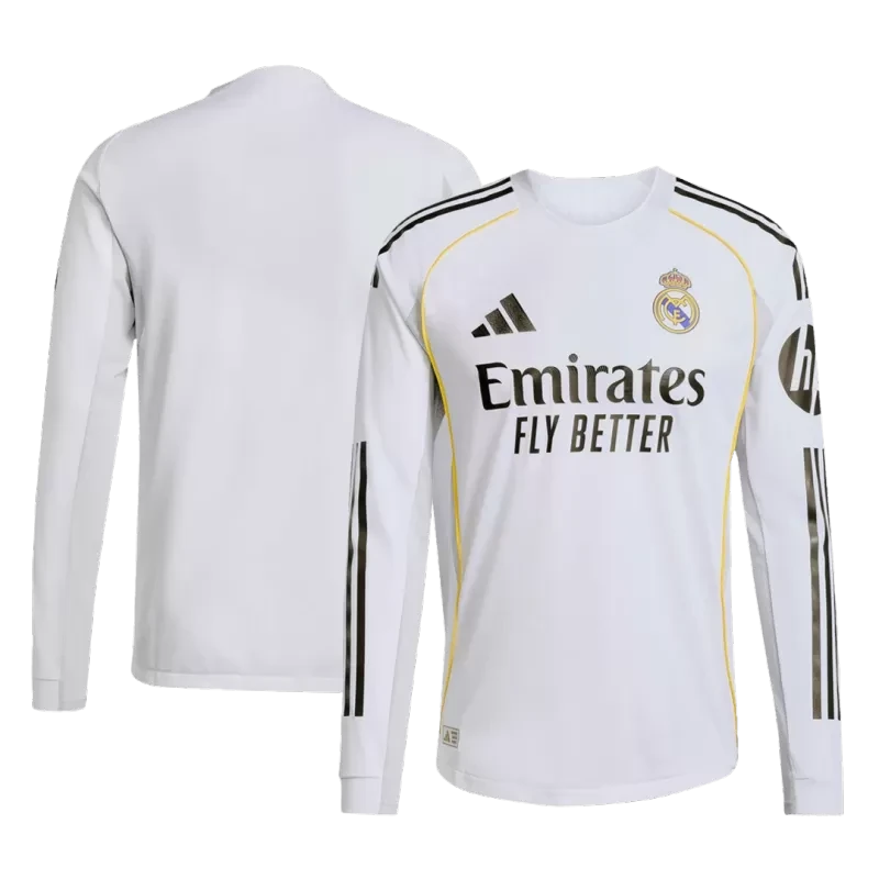 Player Version Real Madrid Home Long Sleeve Soccer Jersey 2025/26 Top Koszulki Pilka Sklep