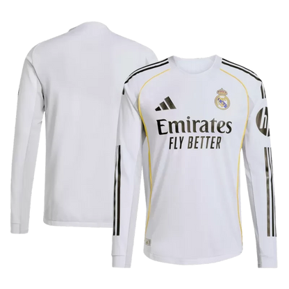 Player Version Real Madrid Home Long Sleeve Soccer Jersey 2025/26 Top Koszulki Pilka Sklep