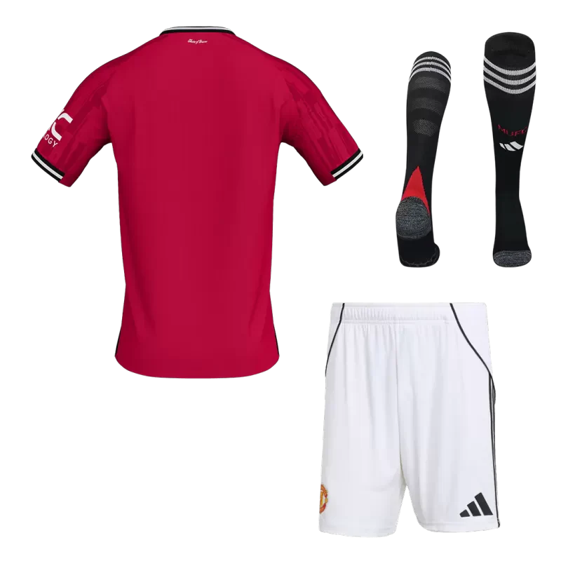 Manchester United Home Soccer Jersey Kit(Jersey+Shorts+Socks) 2025/26 Top Koszulki Pilka Sklep
