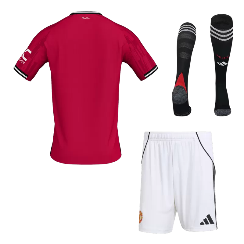 Manchester United Home Soccer Jersey Kit(Jersey+Shorts+Socks) 2025/26 Top Koszulki Pilka Sklep