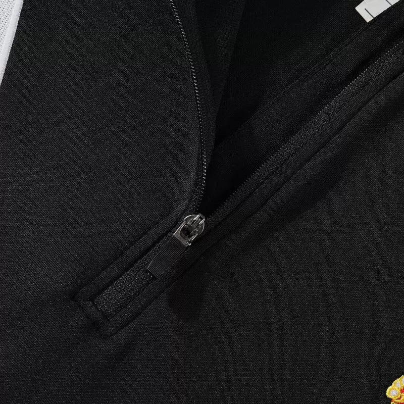 Real Madrid 1/4 Zip Tracksuit Kit (Jacket+Pants) 2025/26 - Black Top Koszulki Pilka Sklep