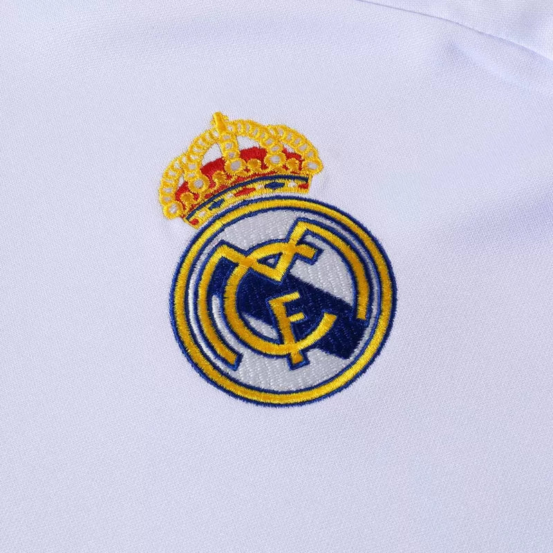Real Madrid 1/4 Zip Tracksuit Kit (Jacket+Pants) 2025/26 - White Top Koszulki Pilka Sklep