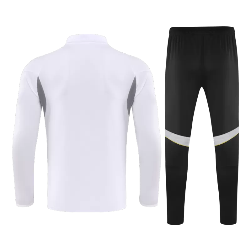 Real Madrid 1/4 Zip Tracksuit Kit (Jacket+Pants) 2025/26 - White Top Koszulki Pilka Sklep