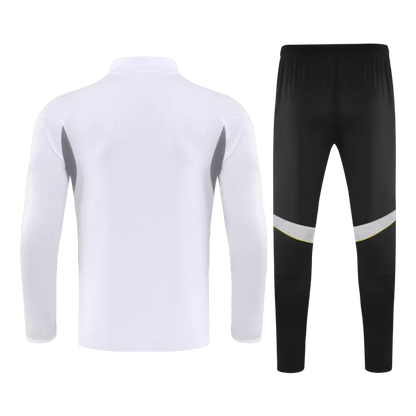 Real Madrid 1/4 Zip Tracksuit Kit (Jacket+Pants) 2025/26 - White Top Koszulki Pilka Sklep