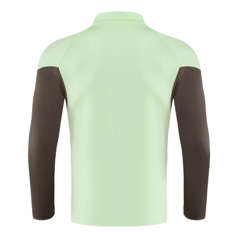 Kid's Real Madrid 1/4 Zip Training Kit (Jacket+Pants) 2025/26 - Green Top Koszulki Pilka Sklep