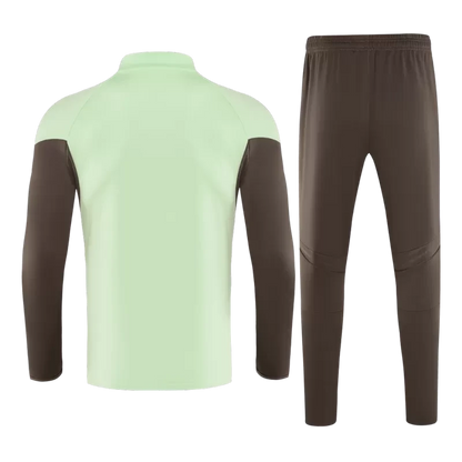 Kid's Real Madrid 1/4 Zip Training Kit (Jacket+Pants) 2025/26 - Green Top Koszulki Pilka Sklep