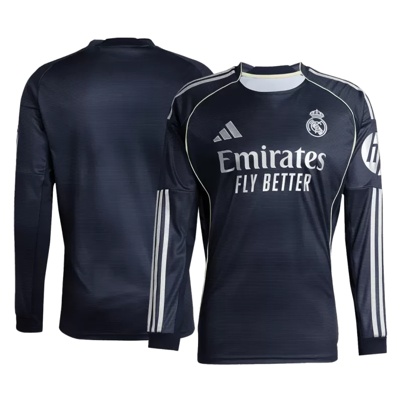 Real Madrid Away Long Sleeve Soccer Jersey 2025/26 Top Koszulki Pilka Sklep