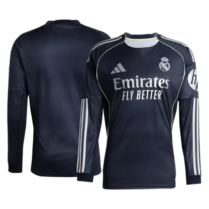Real Madrid Away Long Sleeve Soccer Jersey 2025/26 Top Koszulki Pilka Sklep