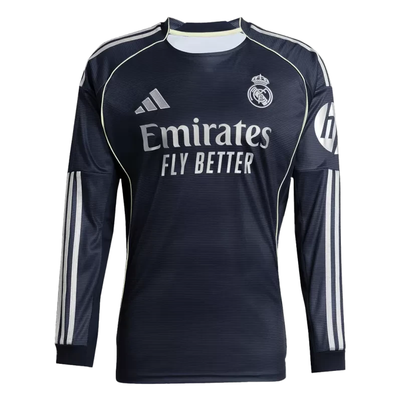 Real Madrid Away Long Sleeve Soccer Jersey 2025/26 Top Koszulki Pilka Sklep