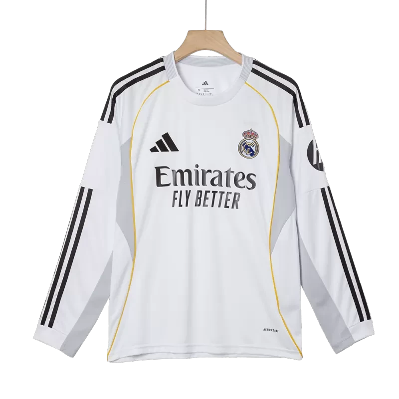 Real Madrid Home Long Sleeve Soccer Jersey 2025/26 Top Koszulki Pilka Sklep