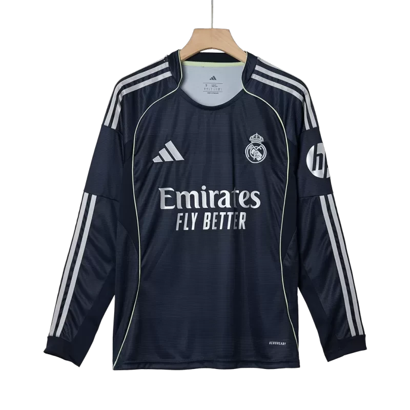 Real Madrid Away Long Sleeve Soccer Jersey 2025/26 Top Koszulki Pilka Sklep