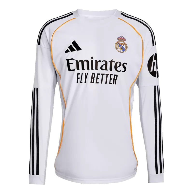 Real Madrid Home Long Sleeve Soccer Jersey 2025/26 Top Koszulki Pilka Sklep