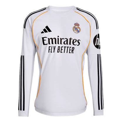 Real Madrid Home Long Sleeve Soccer Jersey 2025/26 Top Koszulki Pilka Sklep