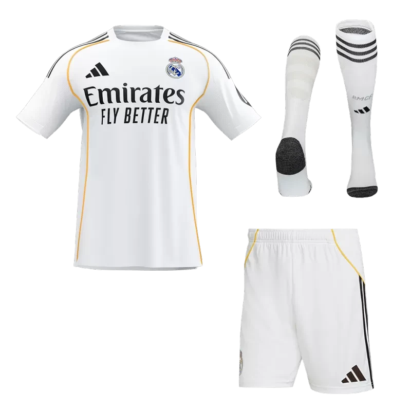 Real Madrid Home Soccer Jersey Kit (Jersey+Shorts+Socks) 2025/26 Top Koszulki Pilka Sklep