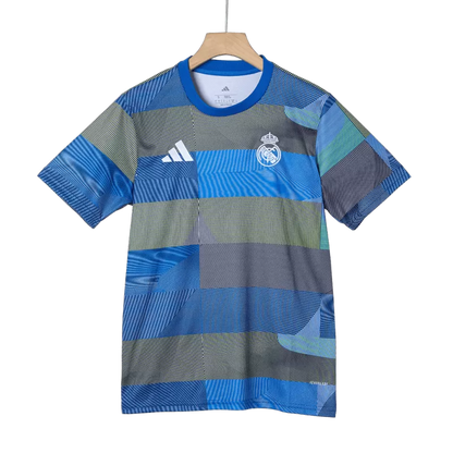 Real Madrid Pre-Match Soccer Jersey 2025/26 - Blue Top Koszulki Pilka Sklep