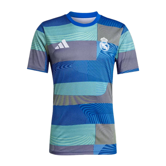 Real Madrid Pre-Match Soccer Jersey 2025/26 - Blue Top Koszulki Pilka Sklep