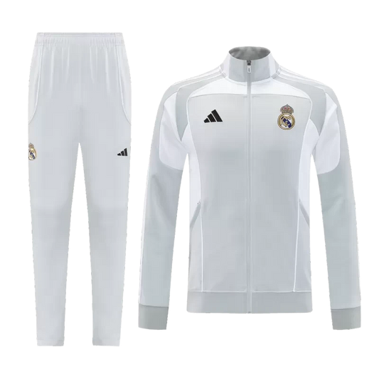 Real Madrid Training Jacket Kit (Jacket+Pants) 2025/26 - Gray Top Koszulki Pilka Sklep